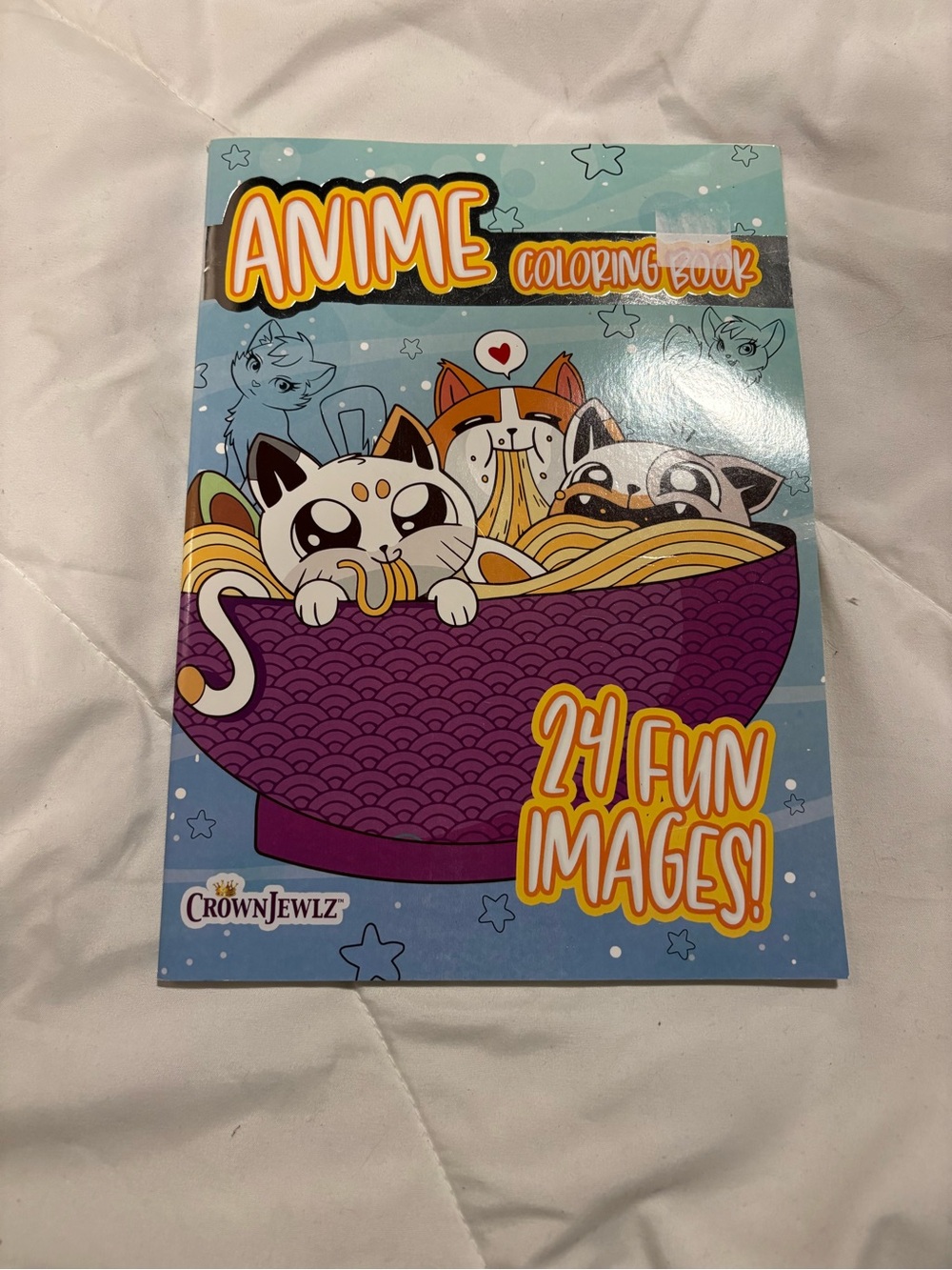 Anime Coloring Book - Crown Jewlz Purple Cover 24 fun images